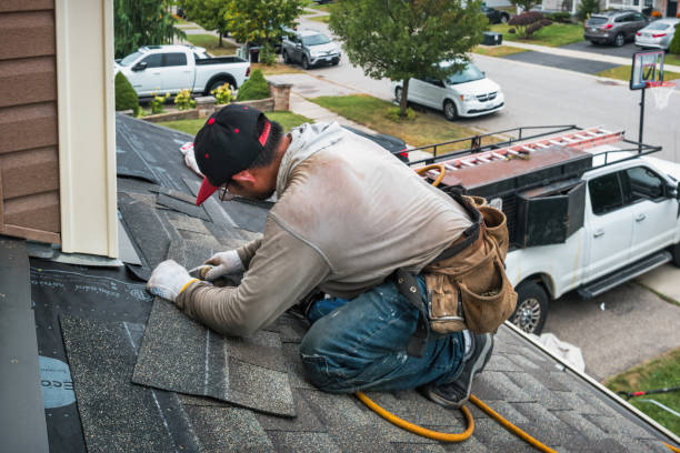 Professional Flat Roof Repair technician working in Yarmouth Port, MA